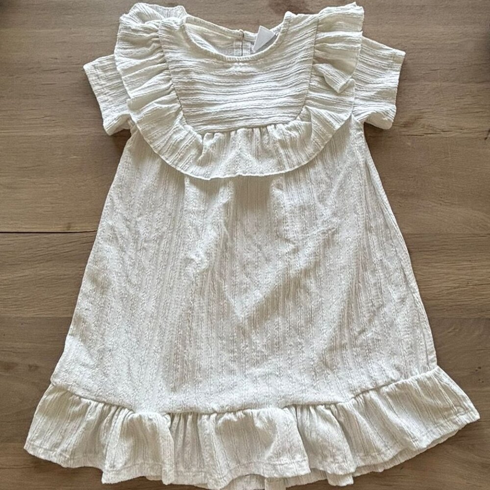 Zara Kids White Dress - Size 4-5Y